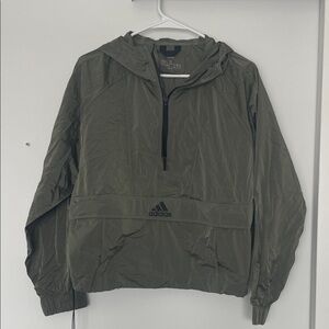 Adidas Women’s Olive Green Windbreaker Jacket